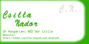 csilla nador business card